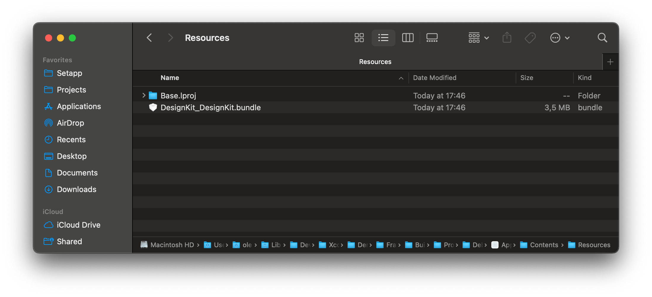 Static library resources bundle